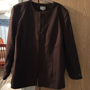 Brown three piece suit